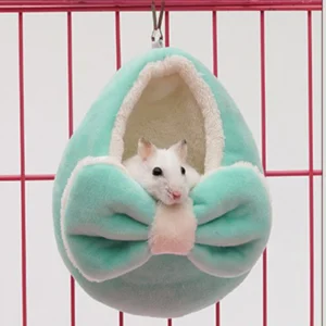 Hamster Bed Winter Warm Guinea Pig House Soft Cute Small Animal Habitat Sleeping Pouch for Rat Chinchilla Pet Supplies