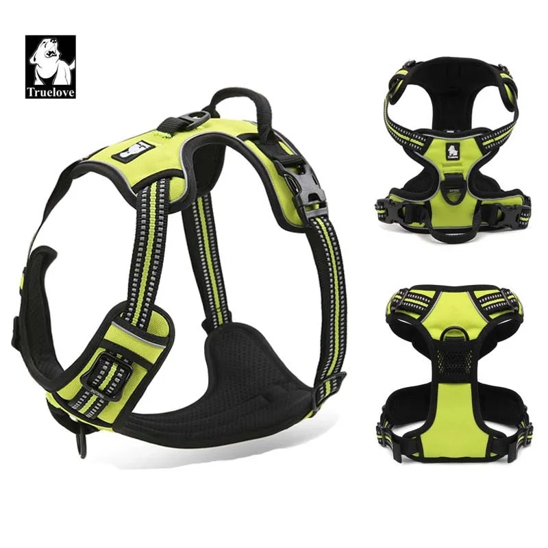 Truelove Pet Harness Reflective Nylon Large Pet Dog Harness All Weather Padded Adjustable Safety Vehicular Leads for Dog TLH5651 - Image 3
