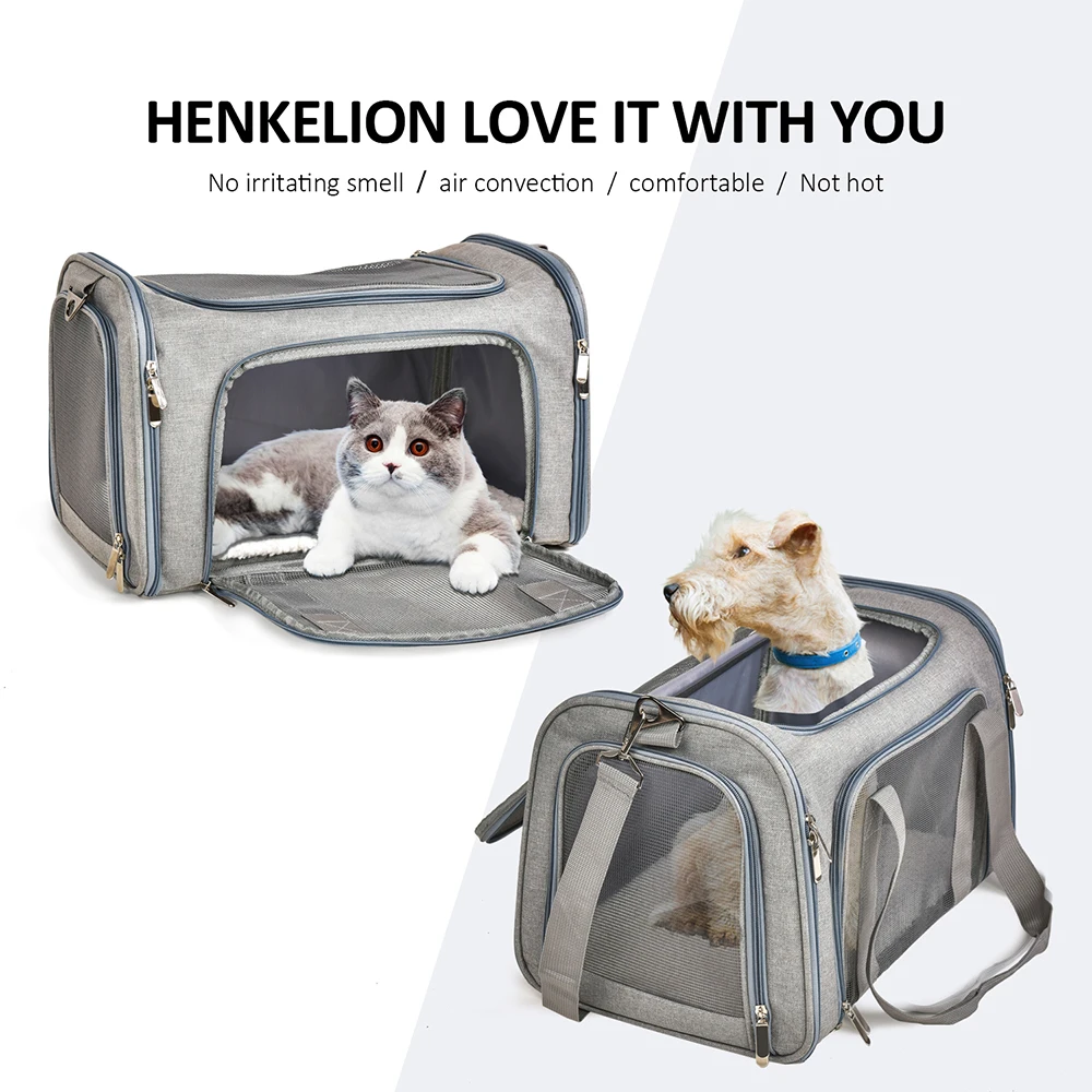 Dog Carrier Bag Soft Side Backpack Cat Pet Carriers Dog Travel Bags Airline Approved Transport For Small Dogs Cats Outgoing - Image 3