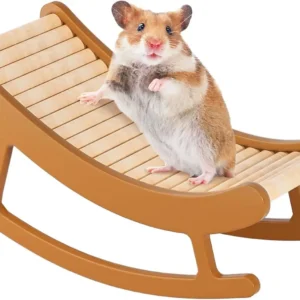 Hamster Climbing Toys - Wooden Ladder for Hmaster Bridge Guinea Pig Enrichment Toy Interactive Hamster Cage Accessories for Chin