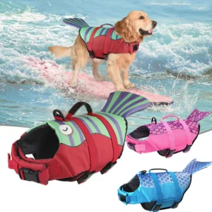 Pet Dog Life Jacket Enhanced Buoyancy Small Dogs Swimming Clothes Safety Vest with Handle for Medium Large Dog Surfing Costume