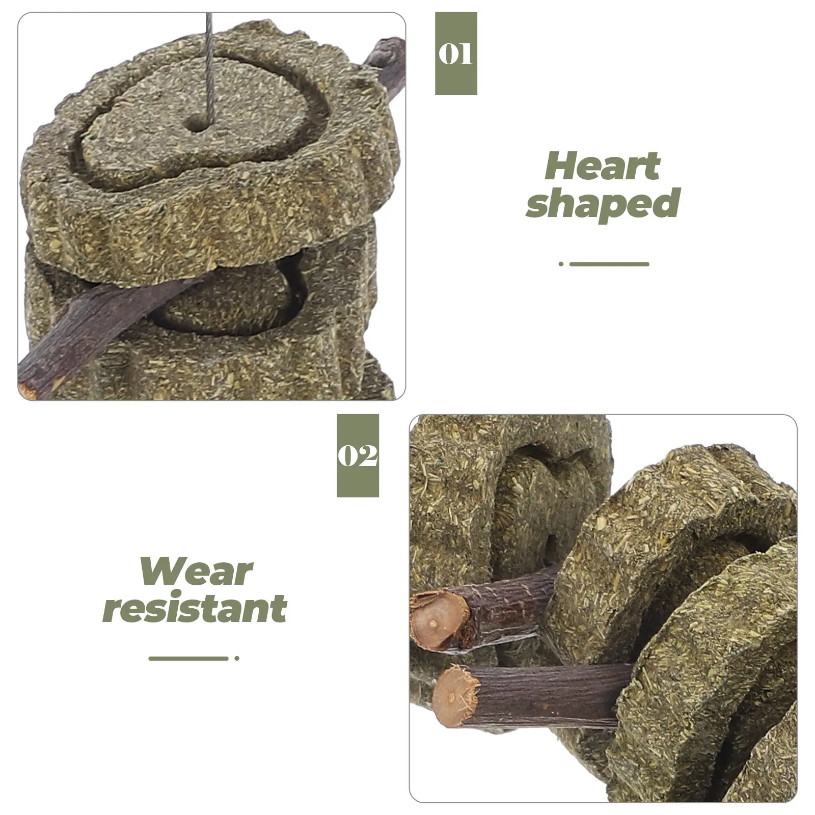 Natural Molar Chew Stick Hanging Rabbit Bunny Small Pets Teeth Cleaning Teether Healthy Snack for Hamster Chinchilla Squirrel - Image 6