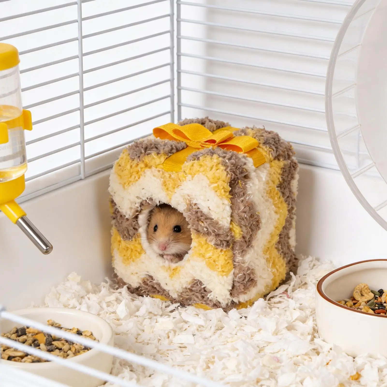 Hamster Bed Enclosed Soft Warm Nest Winter Warm Plush Hamster Bed For Home Indoor Outdoor For Chinchilla Mice Birds Hedgehog - Image 2