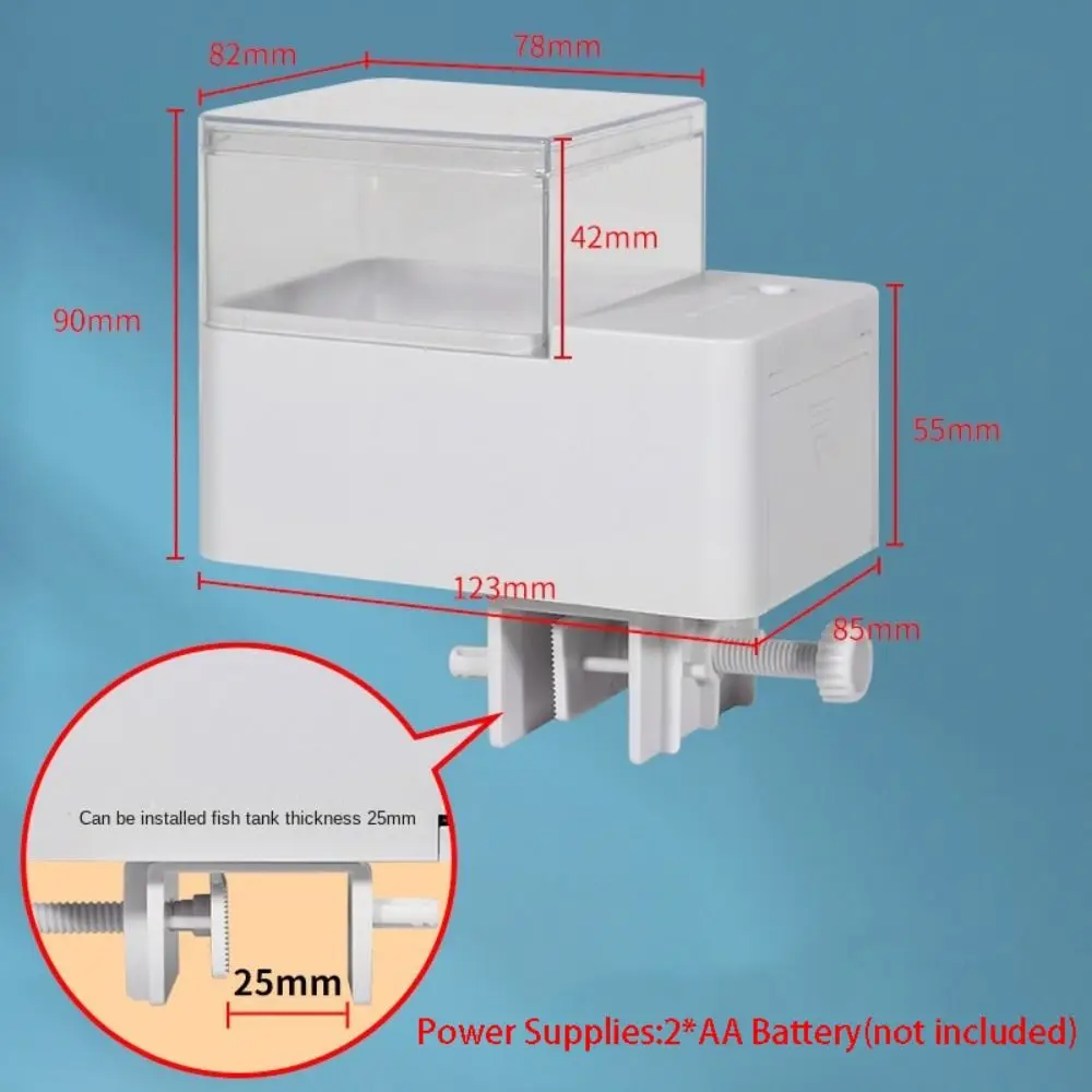 Intelligent Timing Automatic Fish Tank Feeder Large Capacity Dual Anti Blocking Electric Fish Feeder Silent Operation - Image 6
