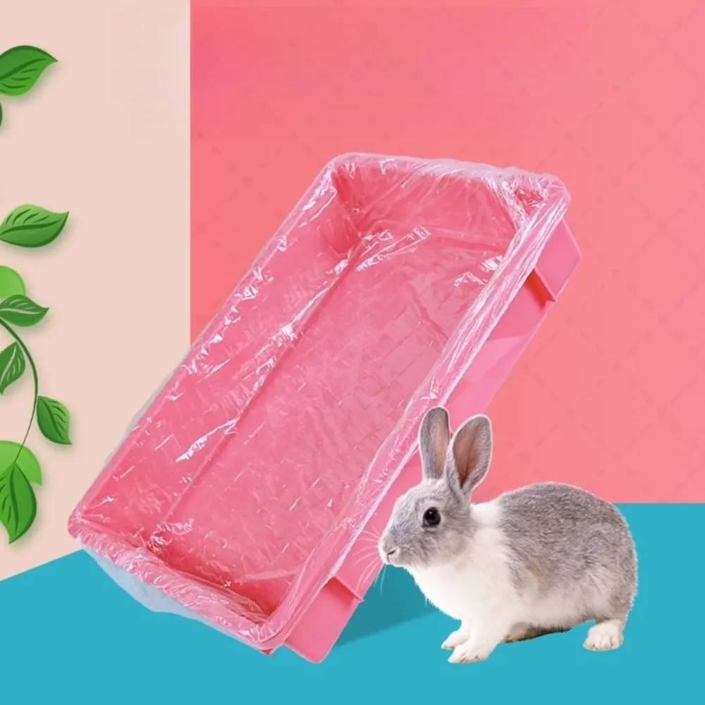 10pcs Durable Disposable Rabbit Cage Tray Mat Transparent Elastic Pet Tray Cover Thick Film Cover for Dog Cat - Image 3