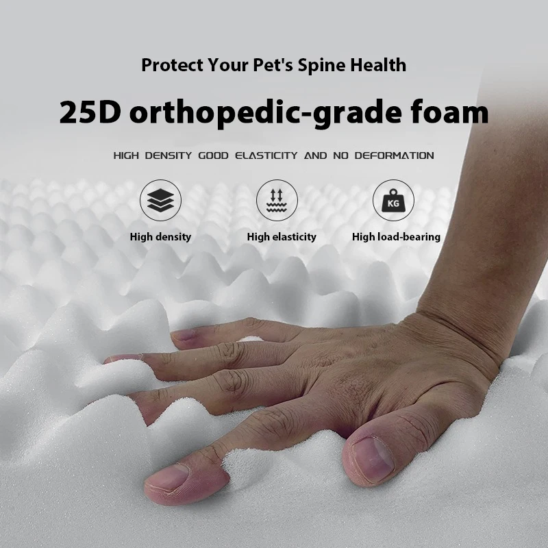 Orthopedic Dog Bed Non-Slip Base Pet Bed Pillow Memory Foam with Double Waterproof Washable Cover Washable Sponge Cat Nest - Image 3