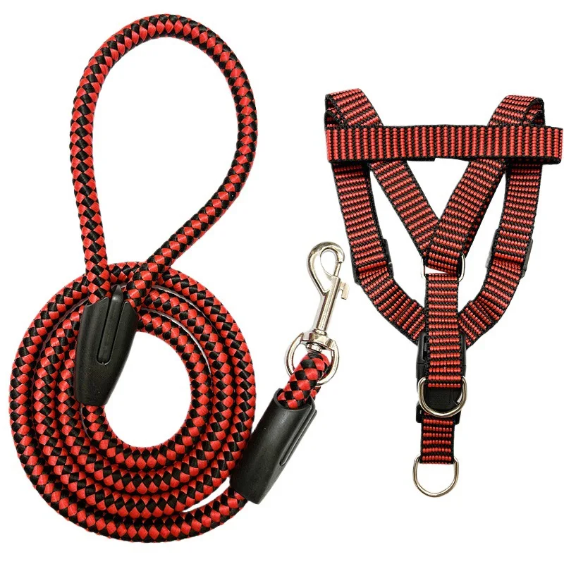 Adjustable Dog Harness Leash Set for Small Medium Dogs, Comfortable Nylon Pet Training Lead - Image 9