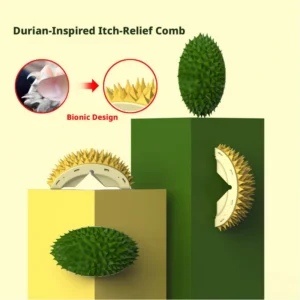 Durian Shape Cat Toy Corner Scratcher Teeth Cleaning Slow Feeder With Catnip For Grooming Itching Relief Interactive Pet Supplie