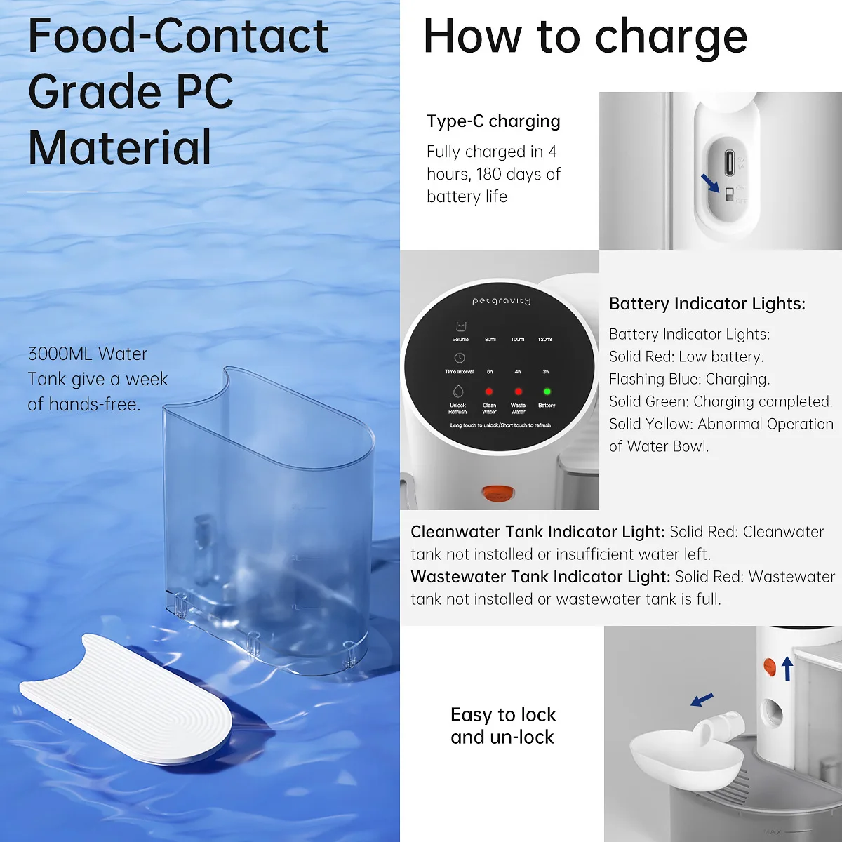 3L Wireless Automatic Cat Fountain Pet Water Feeder Gravitation water feeder Timed Smart Dog Water Dispenser No filter required - Image 5