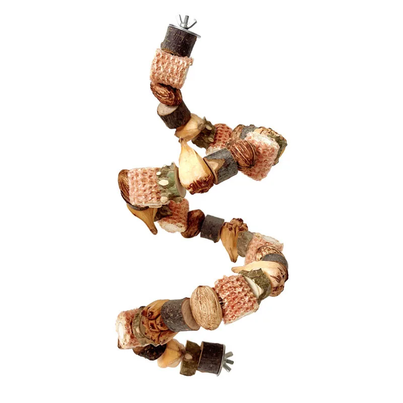 Hamster Toy Hamster Golden Bear Foraging Gnawing Grinding Teeth Wooden Bite String Snack Box Hamster Landscaping Supplies - Image 5