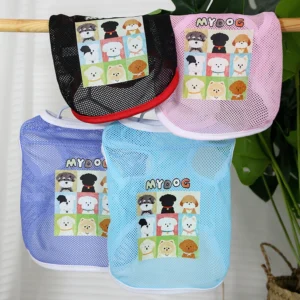 Original Cat and Dog Summer Mesh Breathable Pet Thin Cute Cartoon Printed Clothes Bomei Golden Hair Bears Universal