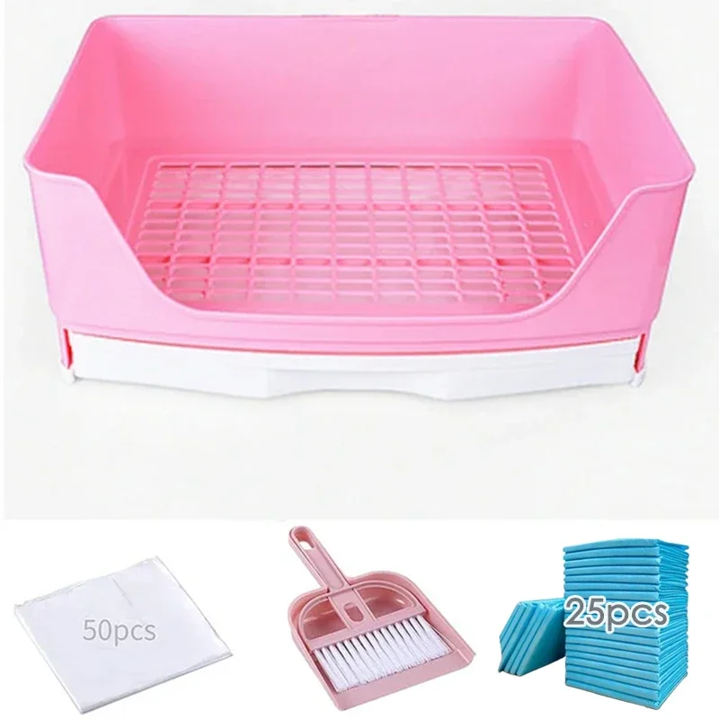Extra Large Rabbit Litter Box Bunny Toilet with Drawer 50 Pet Toilet Film 25 Toilet Training Pad Cleaning Set Small Pet Box Pan - Image 8