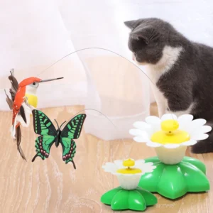Automatic Electric Rotating Cat Toy Colorful Butterfly Bird Interactive Cat Teaser Toys for Kitten Toy Supplies Accessories