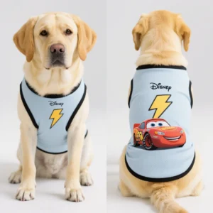 Pet Dog Disney Pattern Clothing Dog Blouse Sleeveless Cool and Breathable Essential Summer Pet Clothing Soccer Style Fashionable