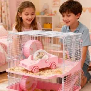 Hamster Wheel Car Shape Small Pet Exercise Wheel Gerbil Running Toy For Home Stress Relief Dwarf Gerbil Hamster Chinchilla Cage