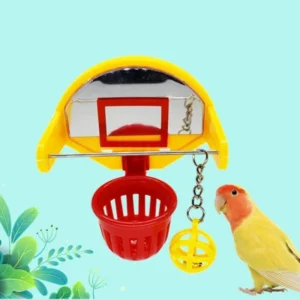 Funny Parrot Birds Toys Mini Basketball Hoop Props Parakeet Bell Ball Chew Toy Pet Supplies best sale,New Year Gift