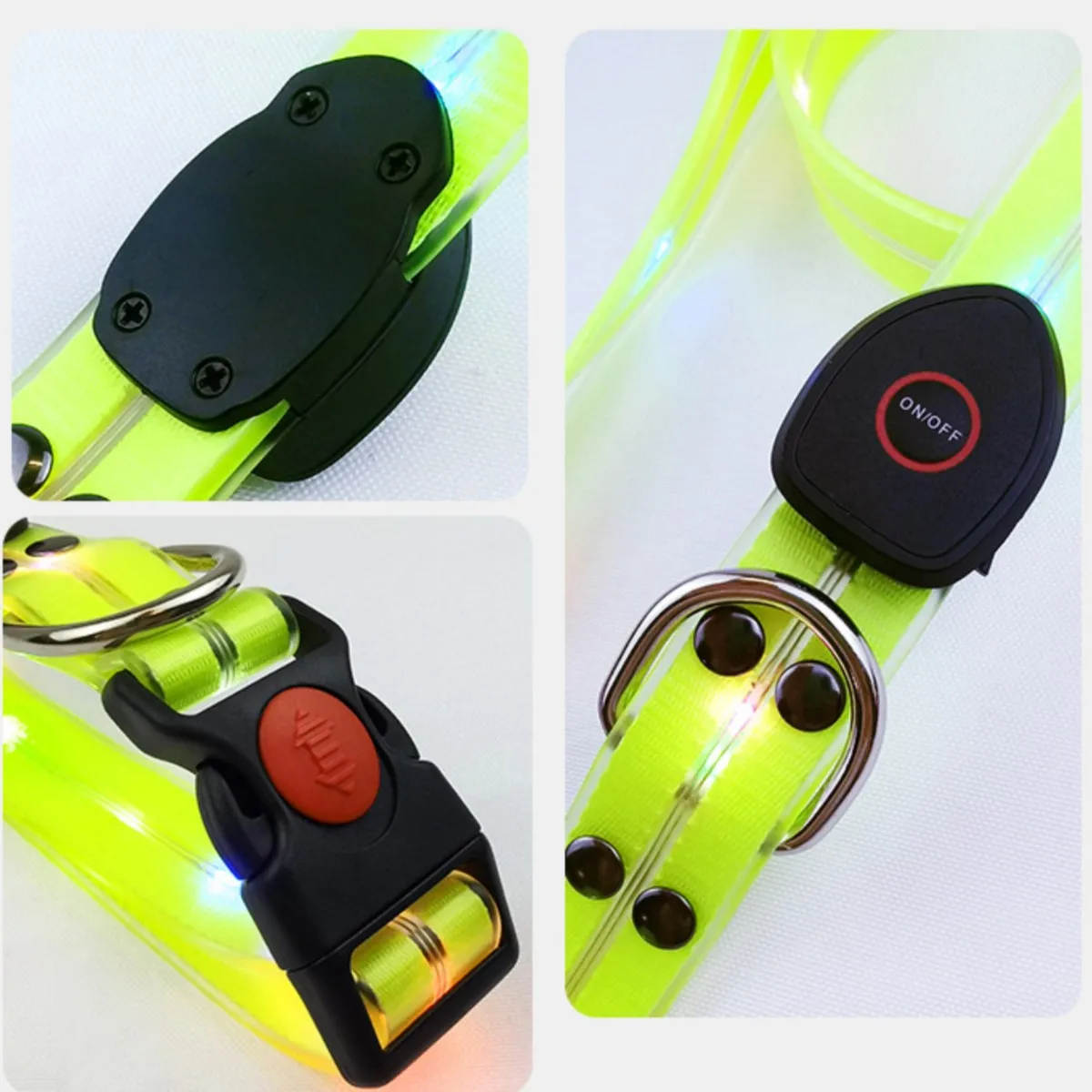 New Adjustable Led Glowing Pet Dog Collar PVC Waterproof Anti Dirty Easy To Clean for Big Small Dogs Puppy Cat Luminous Collar - Image 3