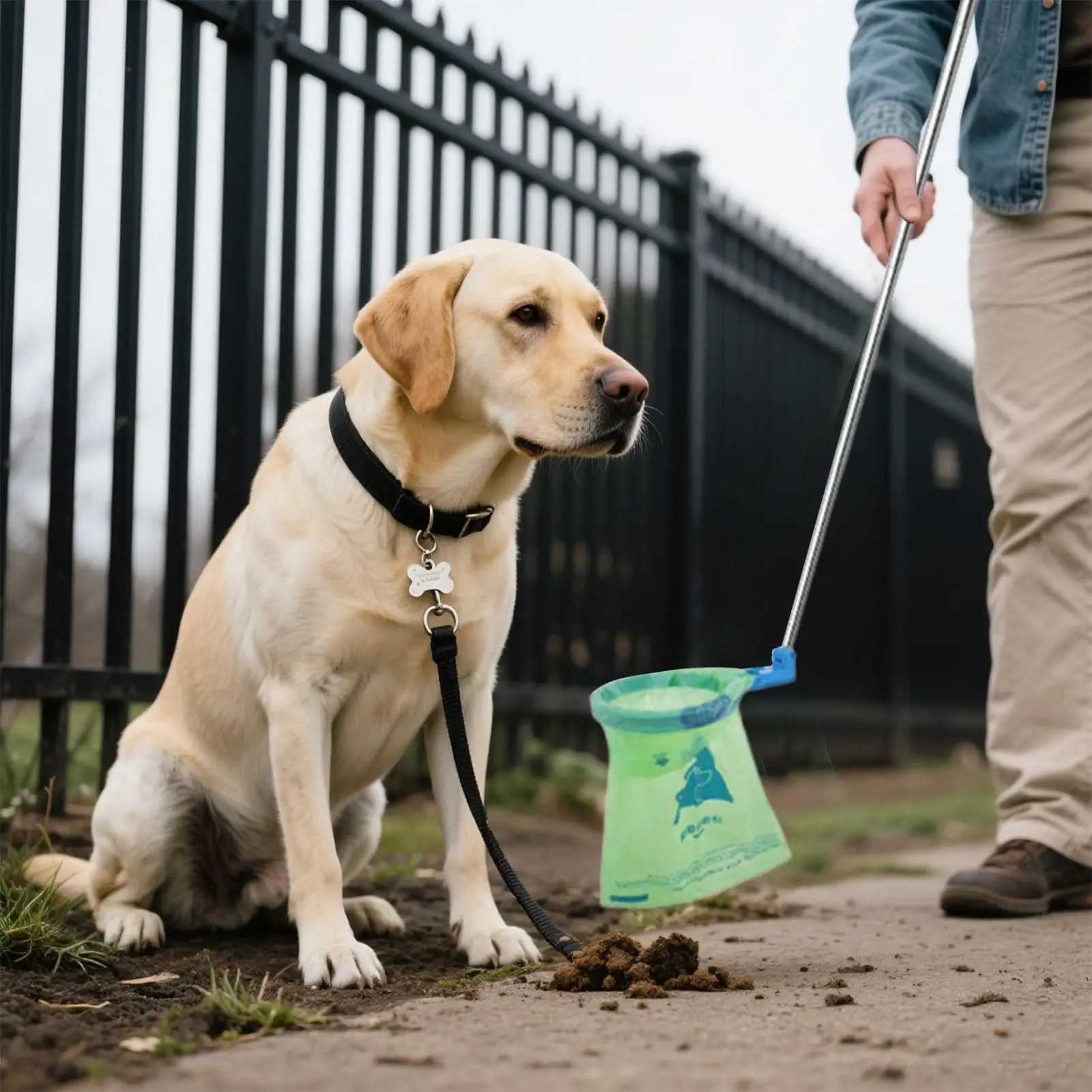 Dog Long Handle Poop Scooper Foldable Dog Scoope Waste Picker Multifunctional Dog Poop Catcher Waste Cleaning Shovel Tools - Image 3