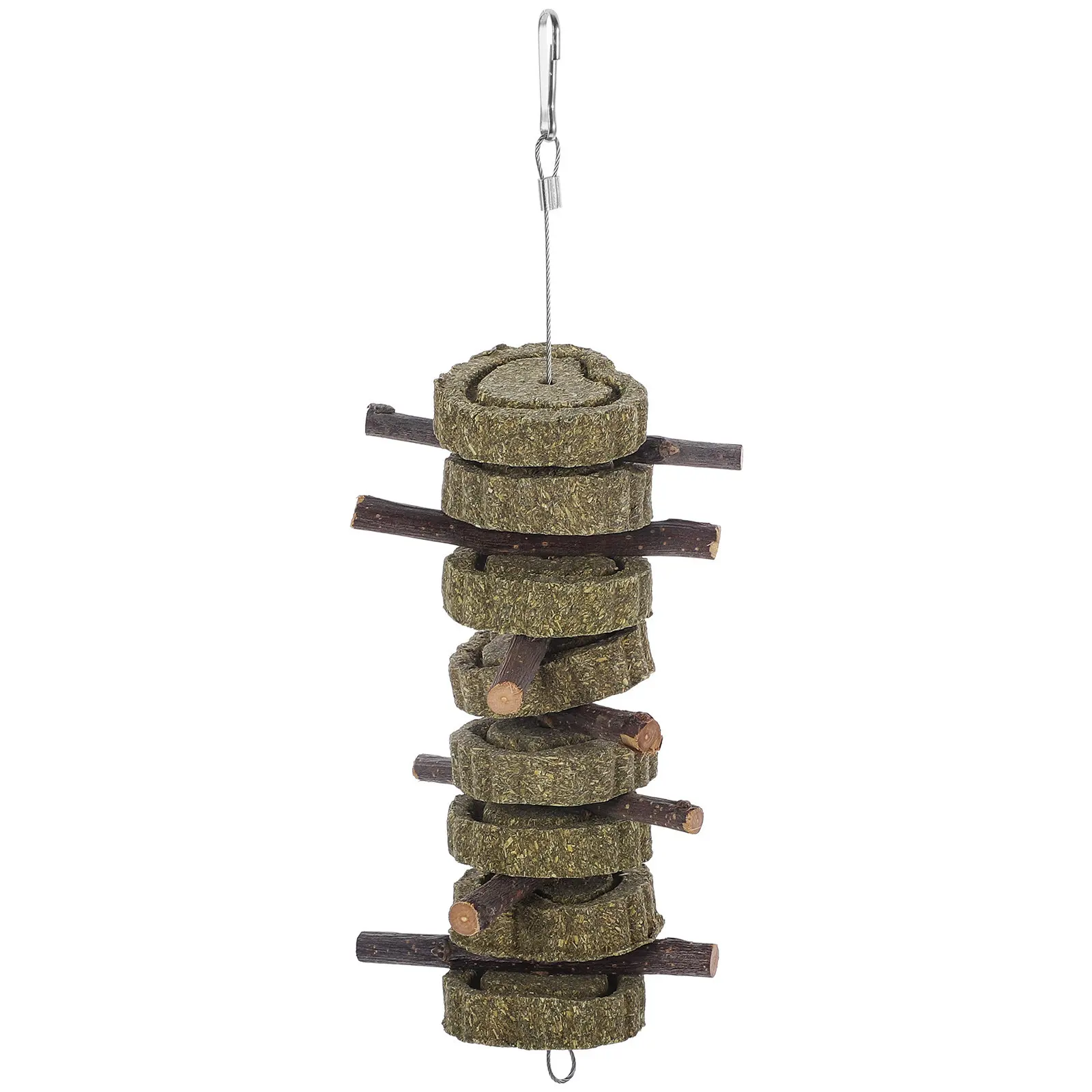 Natural Molar Chew Stick Hanging Rabbit Bunny Small Pets Teeth Cleaning Teether Healthy Snack for Hamster Chinchilla Squirrel - Image 2