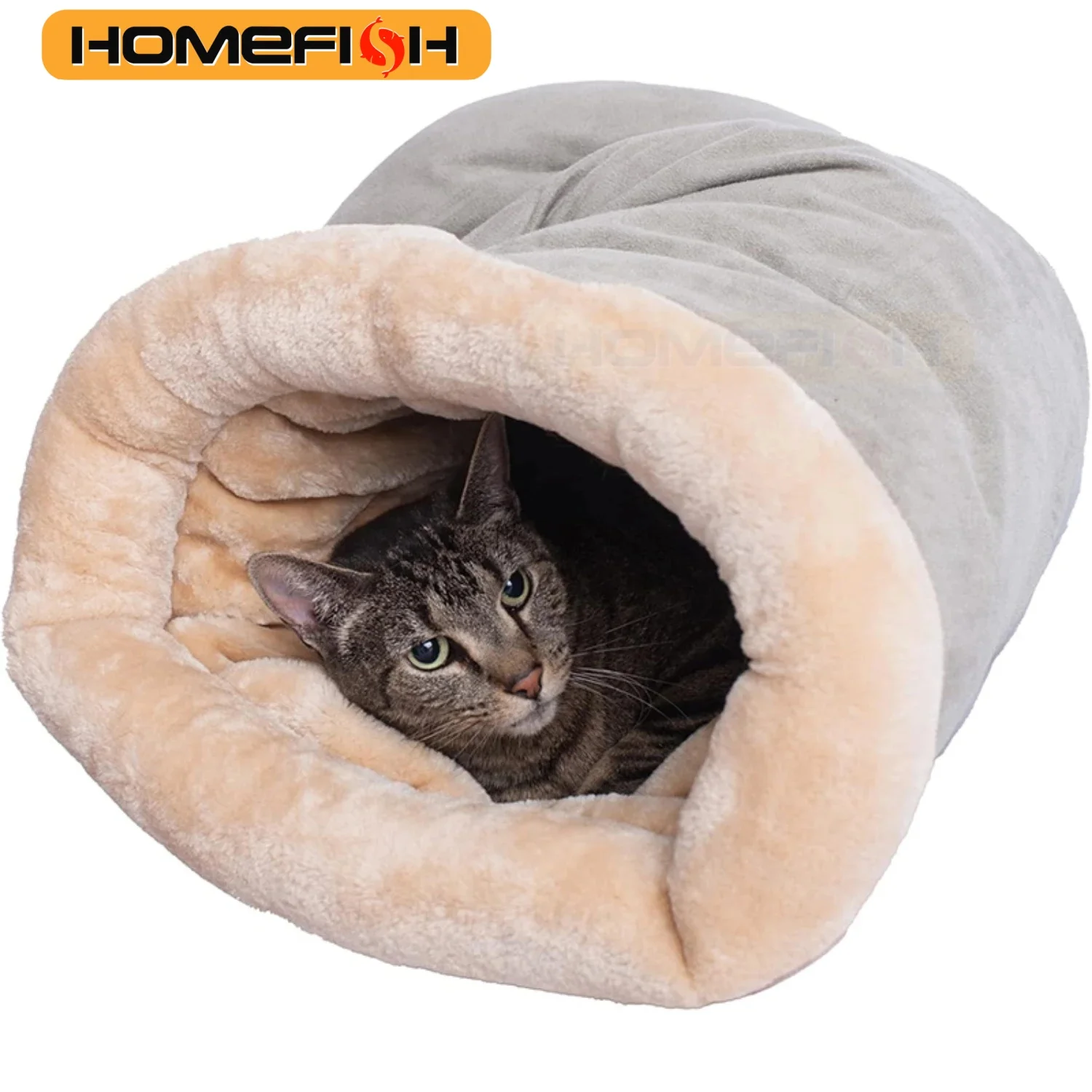 Autumn and Winter Cat Sleeping Bag Semi-enclosed Cat Nest Warm Small and Medium-sized Pet Nest Can Be Disassembled and Washed - Image 4