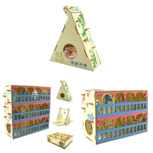 Rat Mouse Mice Hamsters Climbing Activity Puzzle Toy Hamster Maze Wooden Tube Tunnel Cage Seesaw House Interactive high quality