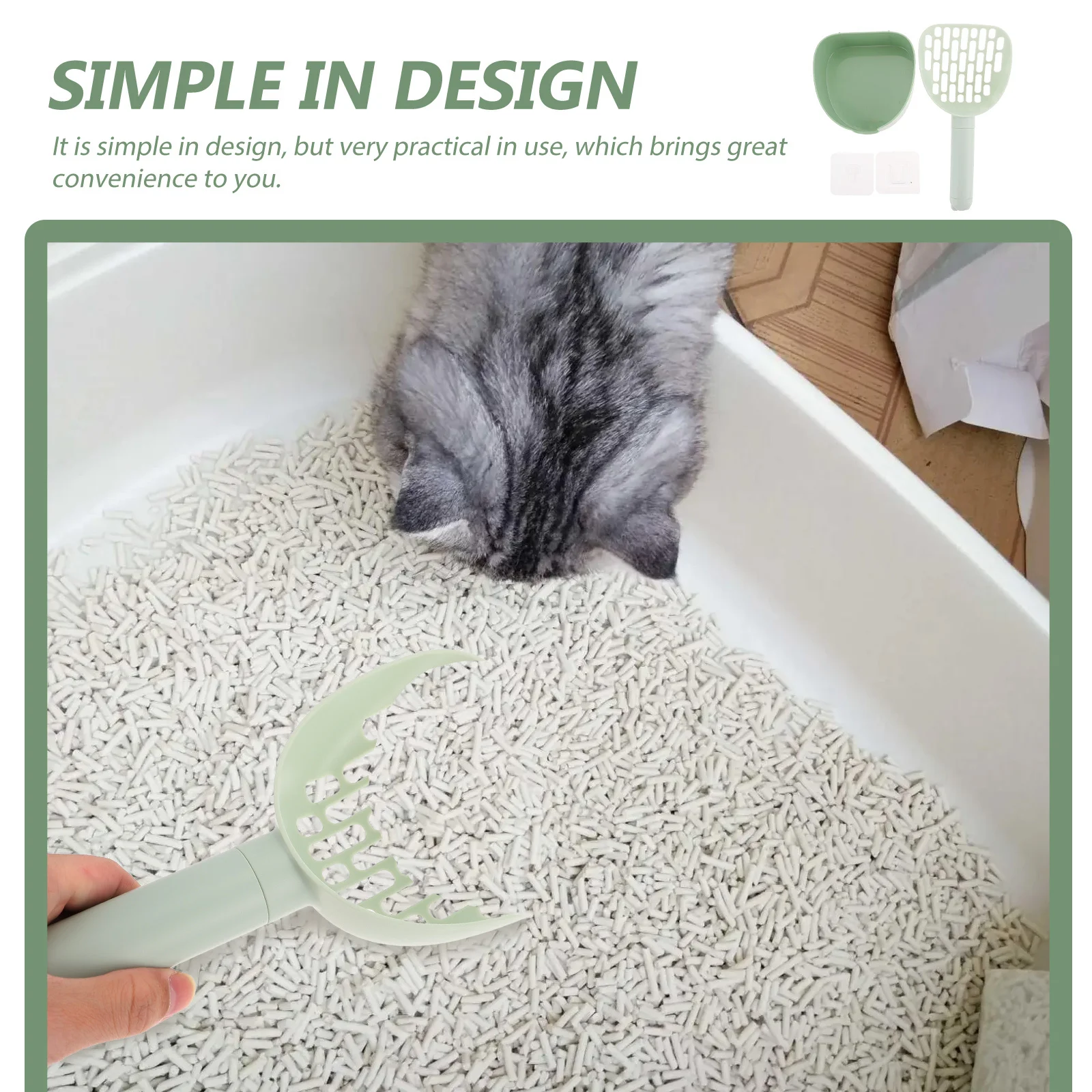 Multi-Function Cat Litter Shovel Large-Capacity Plastic Cleaning Shovel Efficient Pet Feces Scoop Comfortable Grip Portable - Image 3