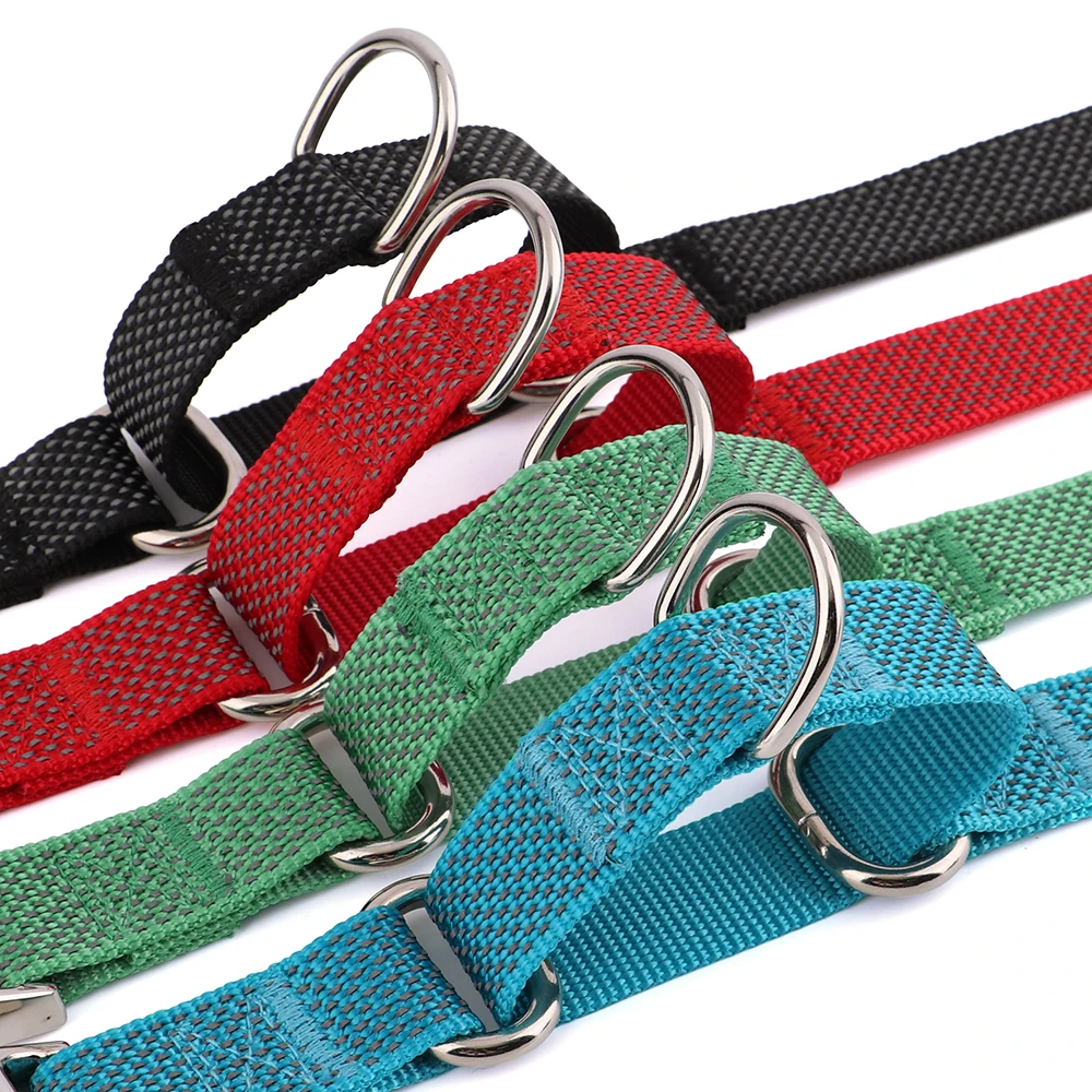 Reflective Nylon Dog Collar With Handle Adjustable Dog Collars Pet Training Walking Necklace for Small Medium Large Dogs Pug - Image 3