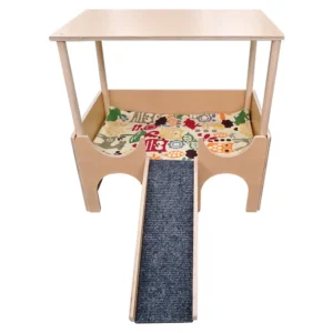 2-Tier Guinea Pig Castle with Stairs Small Animal House Guinea Pigs House for Hamsters Bunny Chinchillas Playing Hiding