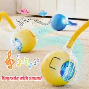 Upgrade Smart Interactive Cat Toys Ball Pet Interaction with Bird Sound Automatic Rolling Ball Toy for Cat Electric Dog Ball Toy