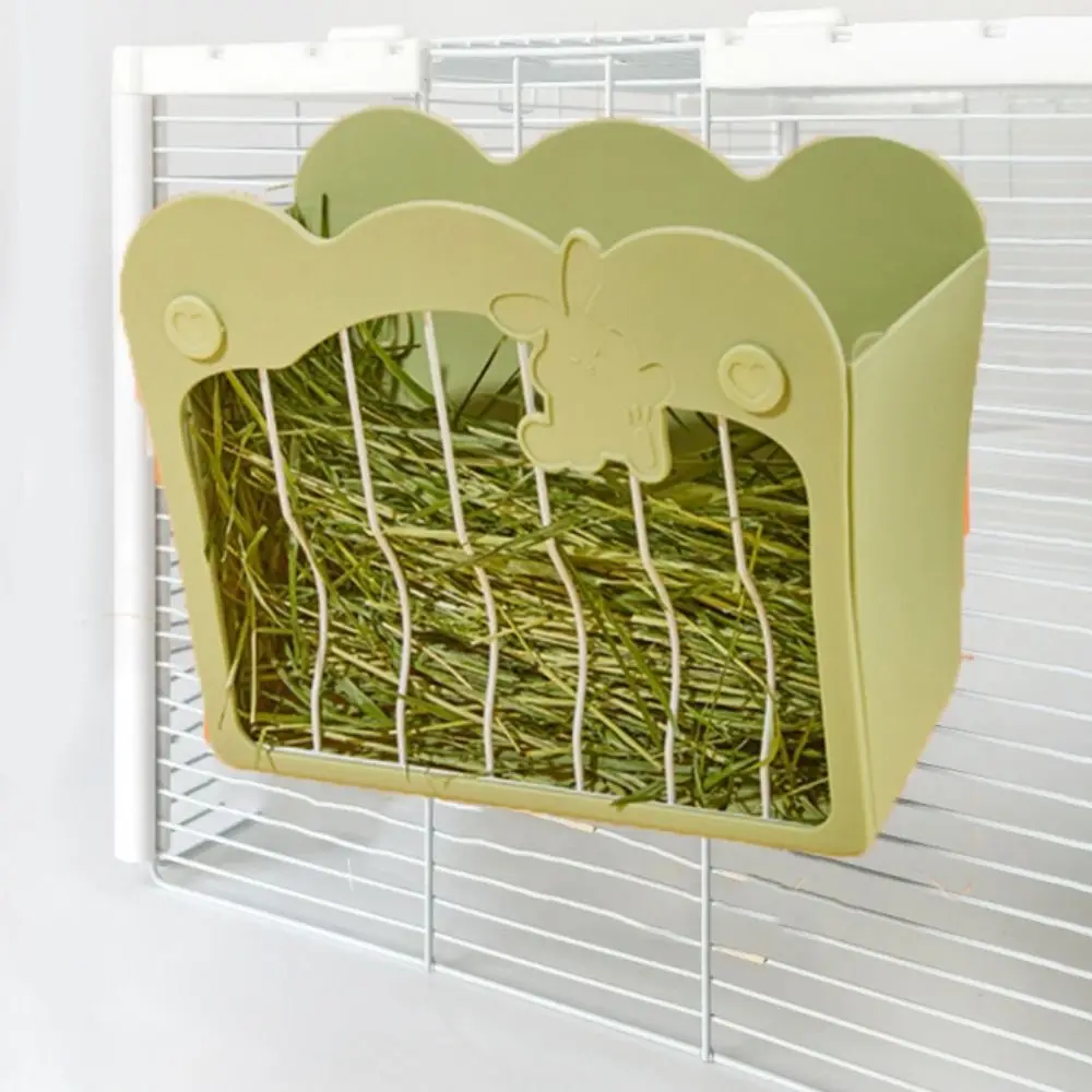 Hanging Rabbit Hay Feeder Fixed Large Capacity Rabbit Grass Rack Feeder Less Waste Plastic Bunny Grass Holder Ferret - Image 4