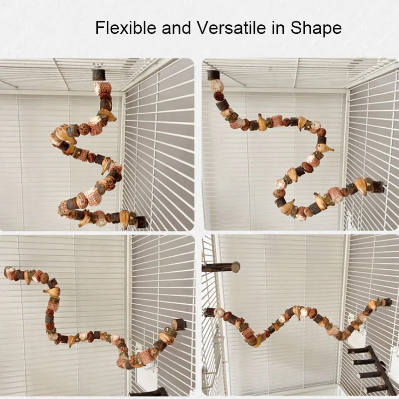 Hamster Toy Hamster Golden Bear Foraging Gnawing Grinding Teeth Wooden Bite String Snack Box Hamster Landscaping Supplies - Image 6