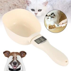 Pet Food Measuring Scoop Electronic Dog Cat Food Measuring Cup Digital Spoon Scale Kitchen Food Scale with LED Display