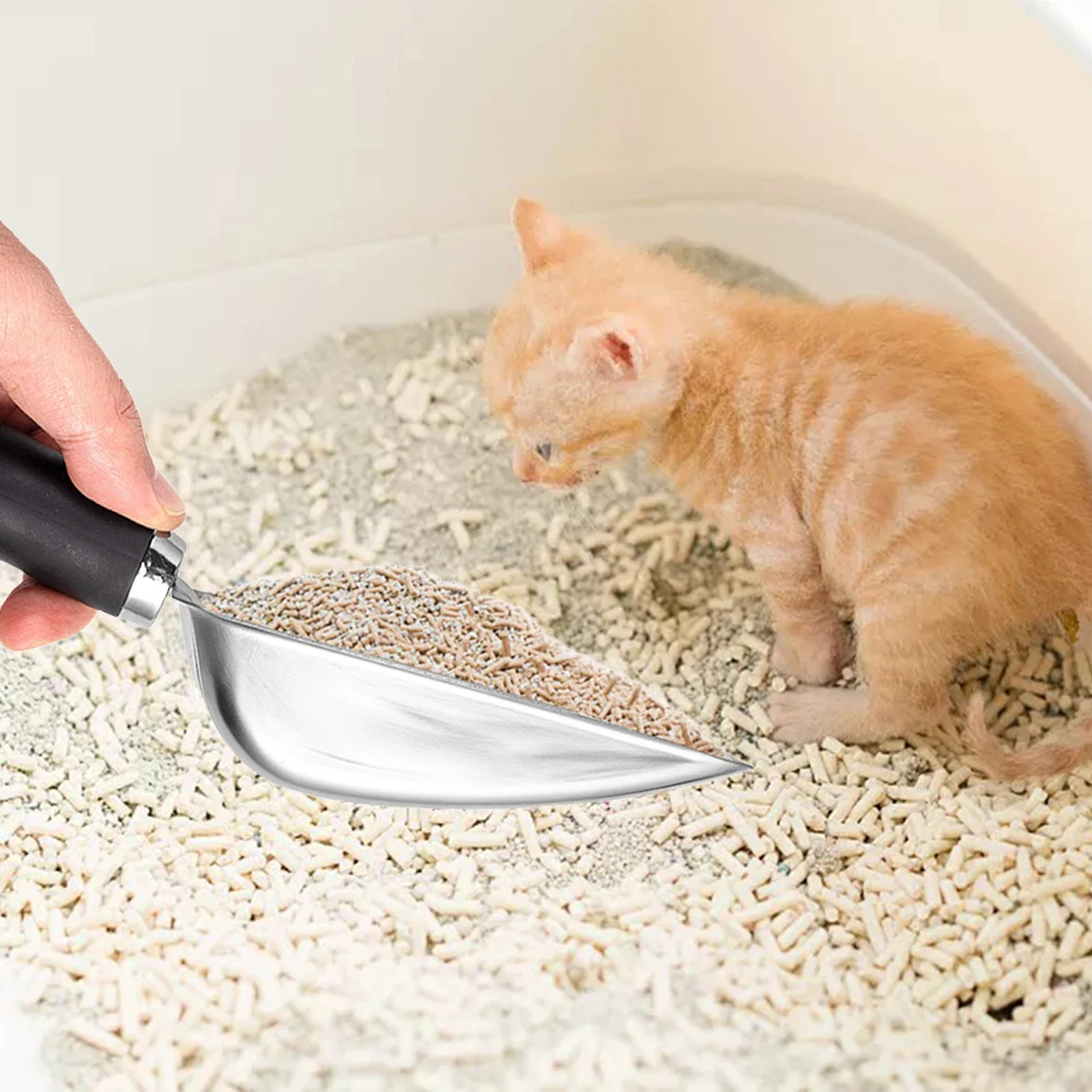 Cat Litter Shovel Cat Litter Scoop Metal Litter Scooper Deep Shovel for Cat Kitten Litter Box Cleaning Tool Pet Supplies - Image 3