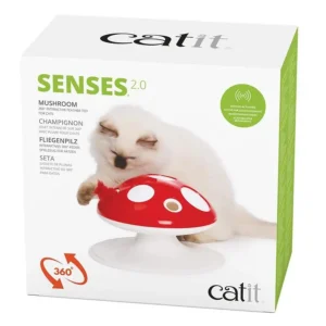 Senses 2.0 Mushroom 360 Degree Interactive Feather Toy for Cats with Two Play Modes