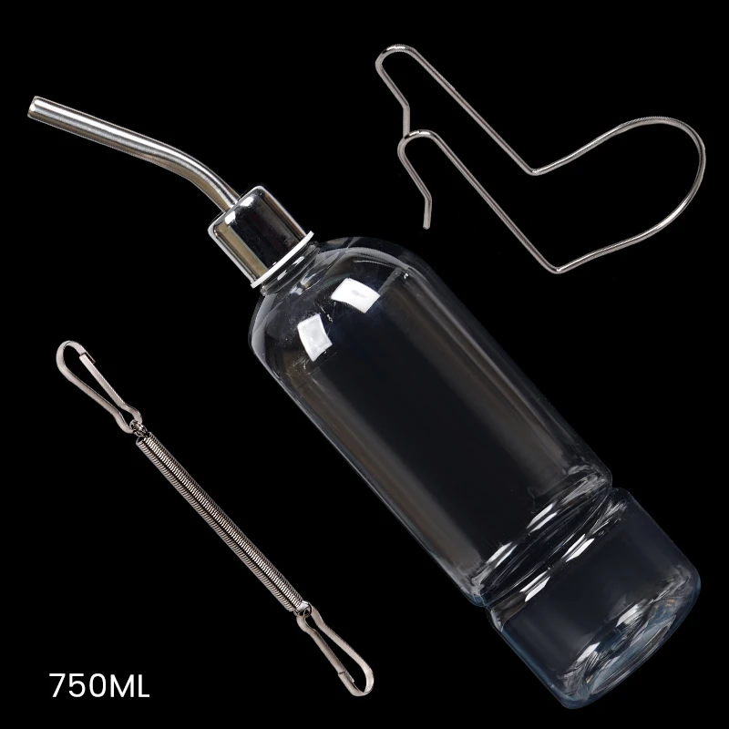 180/350/750ML Plastic Rabbit Drinking Bottle Hamster Cage Water Bottle Dispenser For Bunny Guinea Pig Squirrel Small Pet Feeder - Image 5