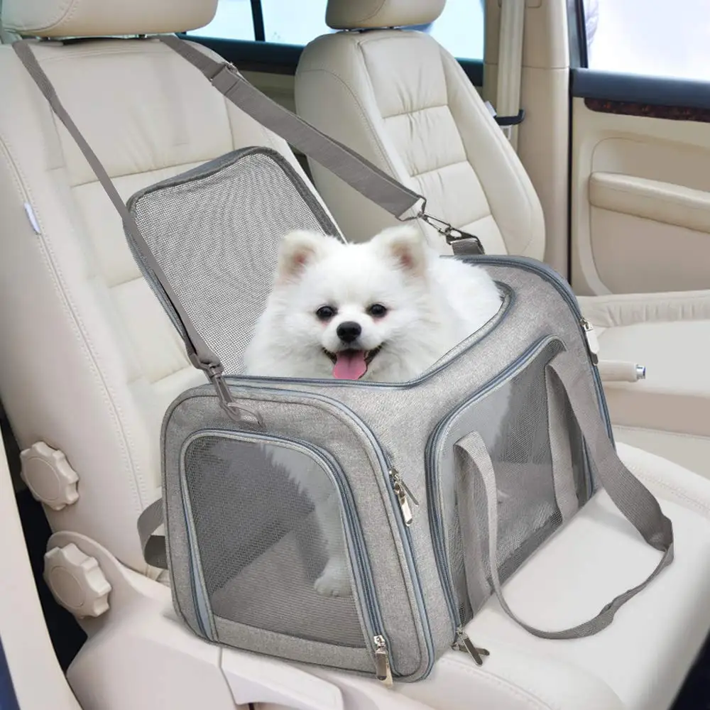 Dog Carrier Bag Soft Side Backpack Cat Pet Carriers Dog Travel Bags Airline Approved Transport For Small Dogs Cats Outgoing - Image 5