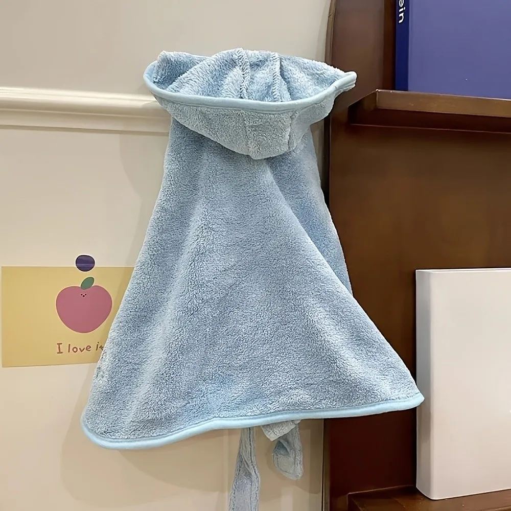 New Thickened Pet Bathrobe Super Absorbent Hooded Pet Drying Robe Small/Large Dog Skin-friendly Pet Grooming Robe Pet Bath - Image 4