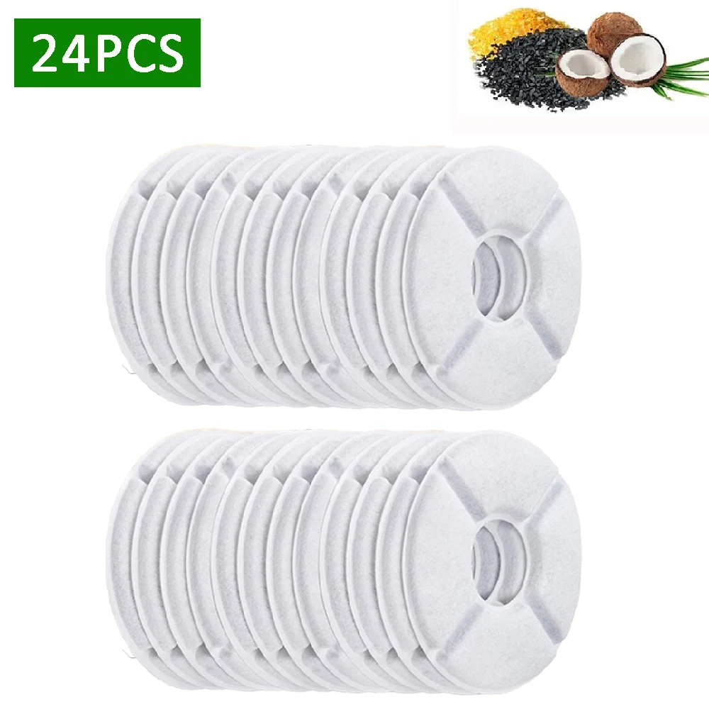 6/12/24Pcs Cat Water Fountain Activated Carbon Replacement Filter For 1.6L Automatic Pet Cat Water Fountain Dog Water Dispenser - Image 7