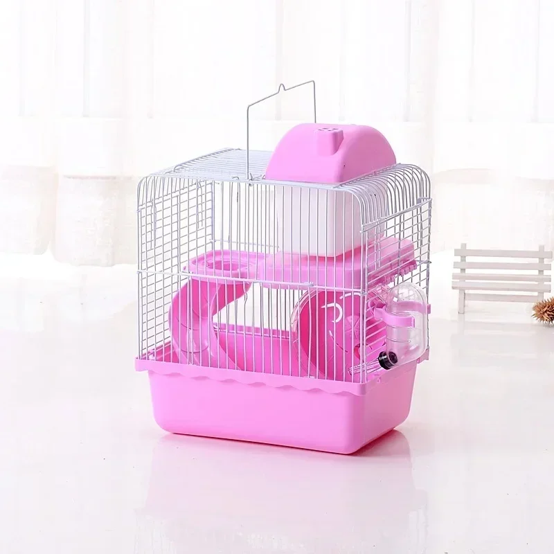 Hamster Cage Clear View 2 Layer Mouse Gerbil Castle Small Animal House (Size:23*17*30cm) - Image 4