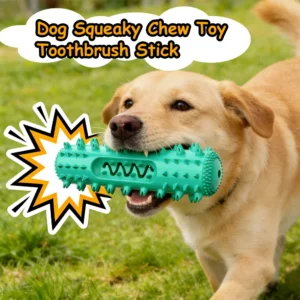 Dog Squeaky Chew Stick Toothbrush Toy for Small Medium Dogs Serrated Teeth Cleaning Stick Durable Pet Supplies