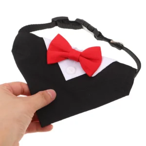 Triangle Dog Bandanas Adjustable Puppy Triangle Scarf Soft Drool Bib for Small Dogs Cats Washable Pet Neckerchief Party Holiday