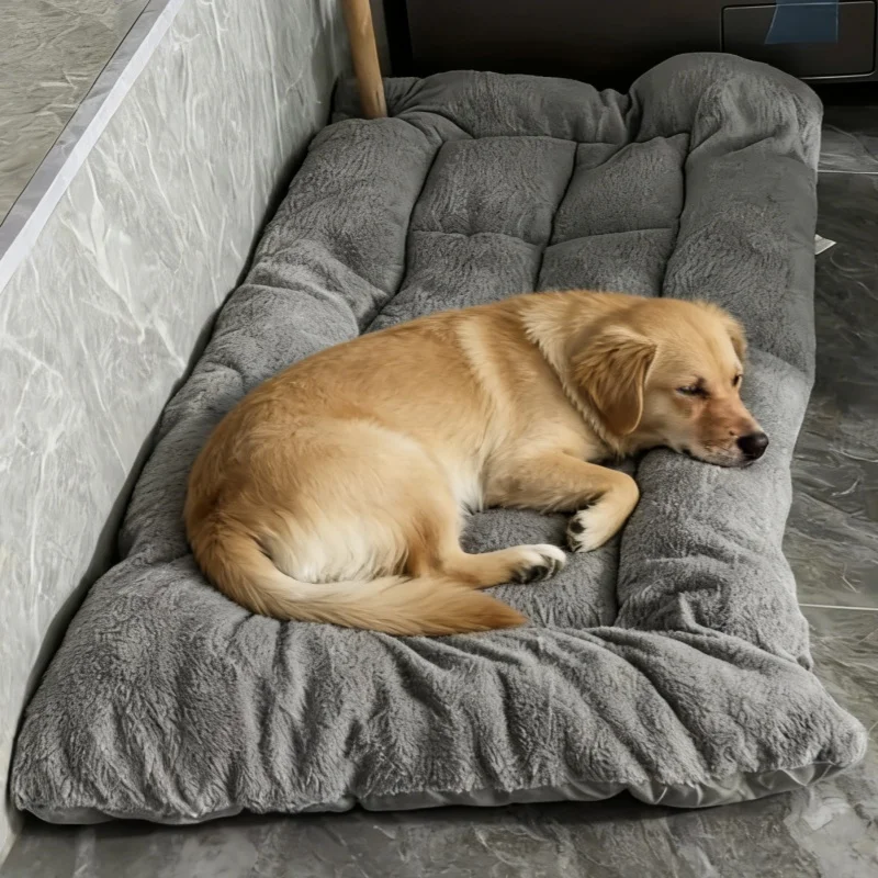 Extra Large Plush Dog Bed Sofa Thickened Super Soft Polyester Pet Mat Dog Crate Mat Bed For Small Medium Large Dog Bed - Image 4