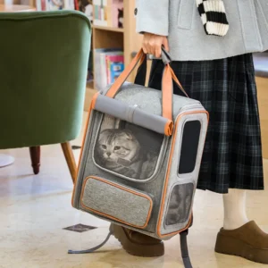 Cat Carriers Bags for Pets within 10kg Outdoor Outgoing Travel Backpacks Mesh Breathable Soft Carrying Handbag Cat Supplies