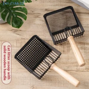 【ZYAA-1】Large Stainl Steel Metal Sand Ovel Poop Scooper Fine Hole Tofu Sand Litter Ovel Dirt Scoop Pet Supplies