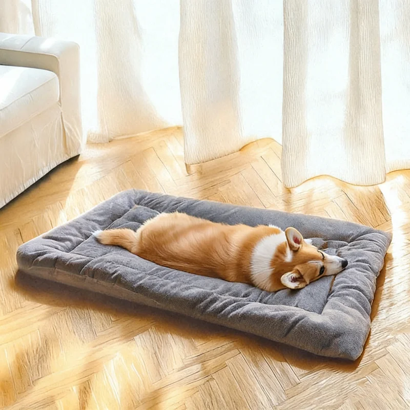 Extra Large Plush Dog Bed Sofa Thickened Super Soft Polyester Pet Mat Dog Crate Mat Bed For Small Medium Large Dog Bed - Image 2