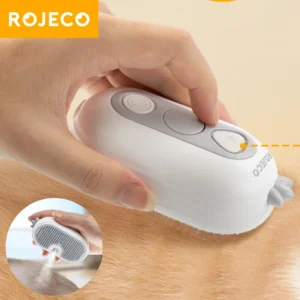 ROJECO Pet Steam Comb Cat Hair Brush Electric Sprayer Cat Dog Brushes for Massage Pet Dog Hair Grooming Supplies Cat Accessories