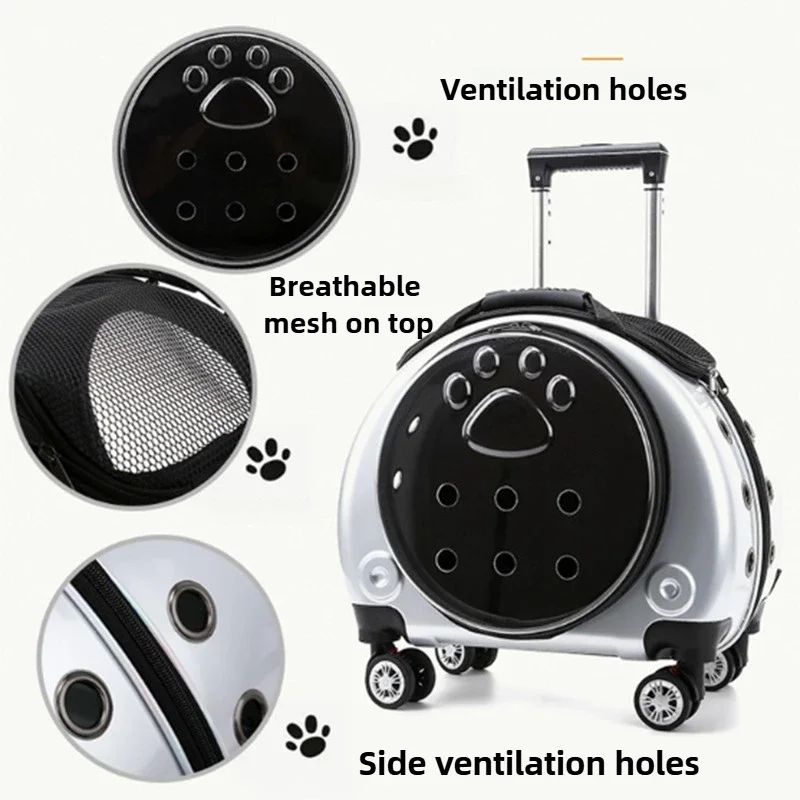 Transparent Cat Bag Multi-purpose Double Shoulder Cat Carrier Large Capacity Backpack for Cats Portable Outdoors Dog Supplies - Image 5