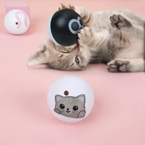 Interactive Cat Toy Ball - Durable Cartoon Patterned Play Cat Ball Toys Classic Cat Ball Toys For interest Indoor Spherical Toys
