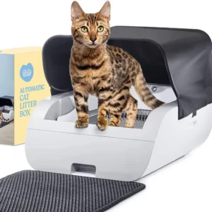 Self Cleaning Cat Litter Box Automatic Cat Toilet Electric Shoveling Cleaning Plug / Battery 10 Days Standby