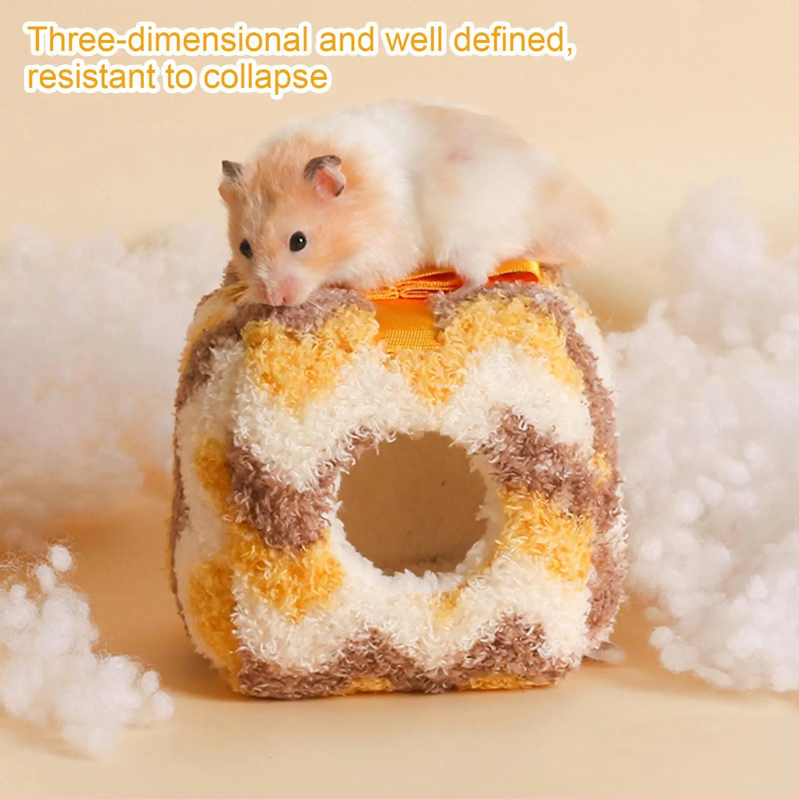 Hamster Bed Enclosed Soft Warm Nest Winter Warm Plush Hamster Bed For Home Indoor Outdoor For Chinchilla Mice Birds Hedgehog - Image 5